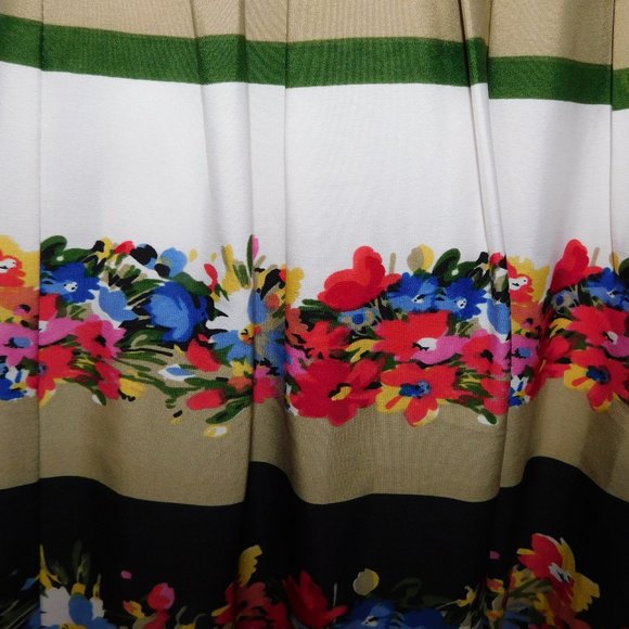 TRISTAN Womens 2 Spring Multicolour Floral Striped sleeveless Cheerful Dress - Picture 7 of 10